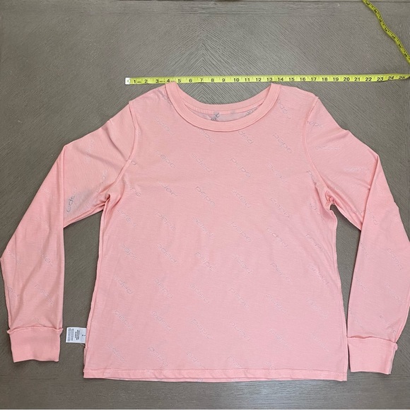 NWT Bebe Sport Burnout Women’s Large Rose Cloud Long Sleeve Tee - Picture 6 of 12